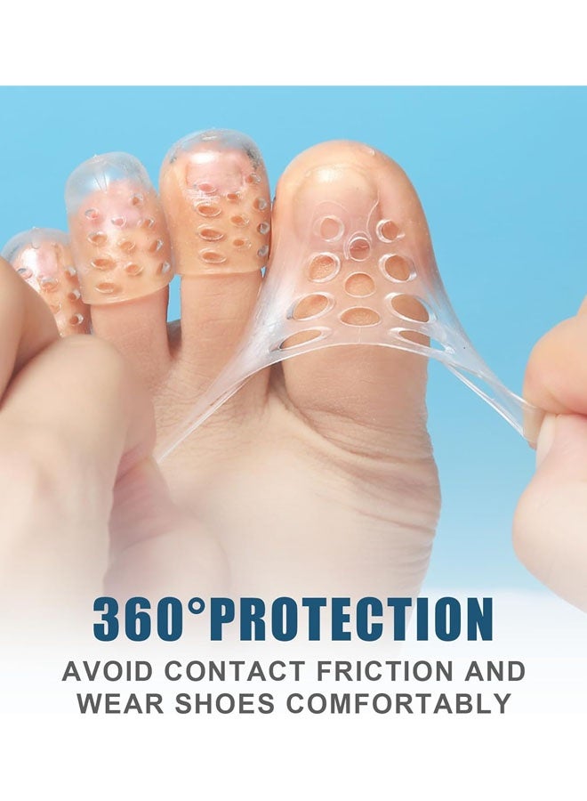 30 قطعة من واقيات أصابع القدم، أغطية سيليكون لأصابع القدم الصغيرة، واقيات جل لأصابع القدم للنساء والرجال، أغطية أصابع قدم قابلة للتهوية لأصابع القدم الصغيرة، فواصل أكمام أصابع القدم المضادة للاحتكاك للأحذية، للوقاية من البثور - Image 5